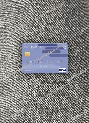 USA BNP Paribas Bank visa card photolook front